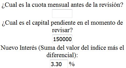 Calculadora revisión de hipoteca